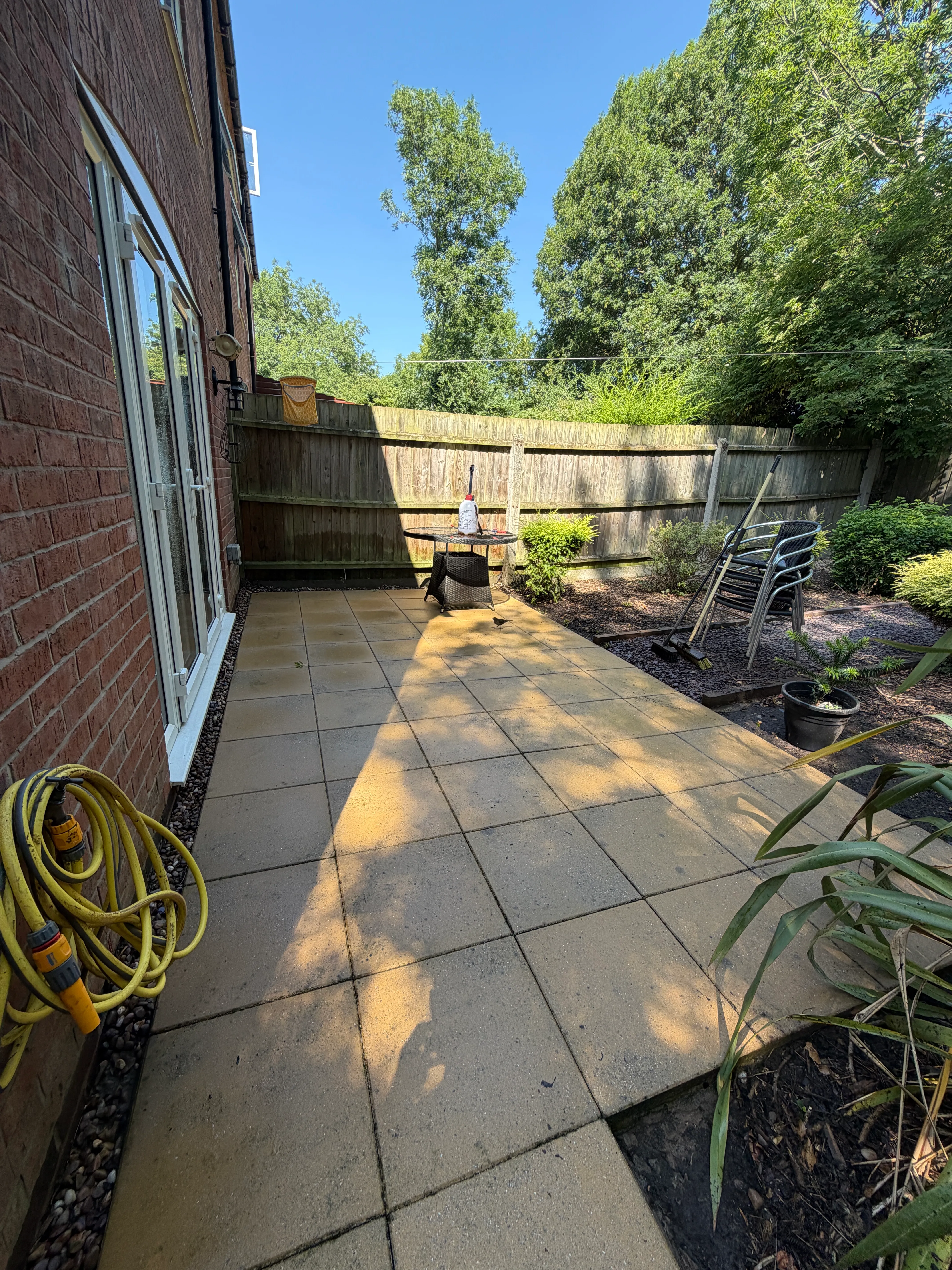Driveway in Derby after pressure washing: clean block paving with re-sanded joints